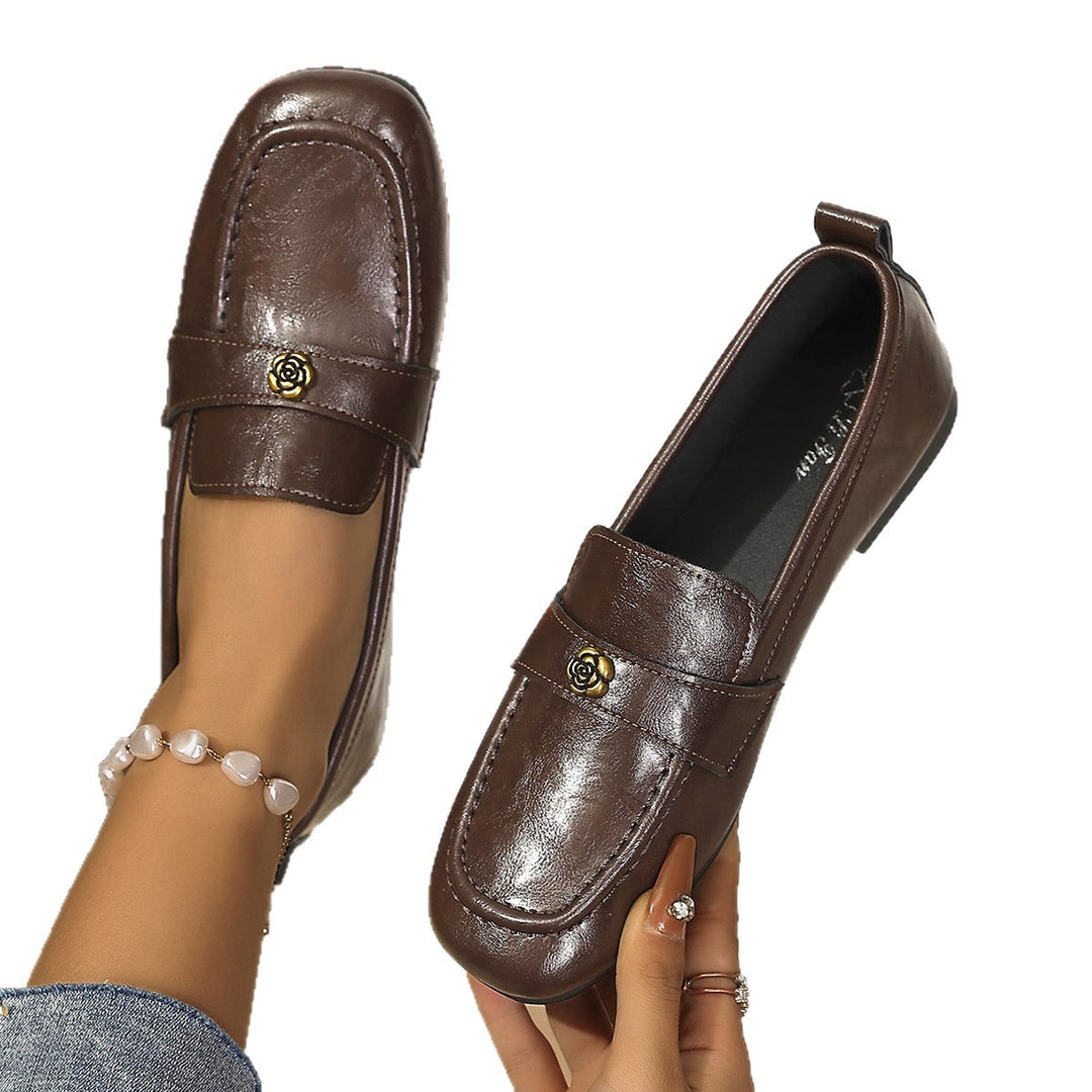 Damen Mokassins mit elegantem Goldakzent und weichem Fußbett EB