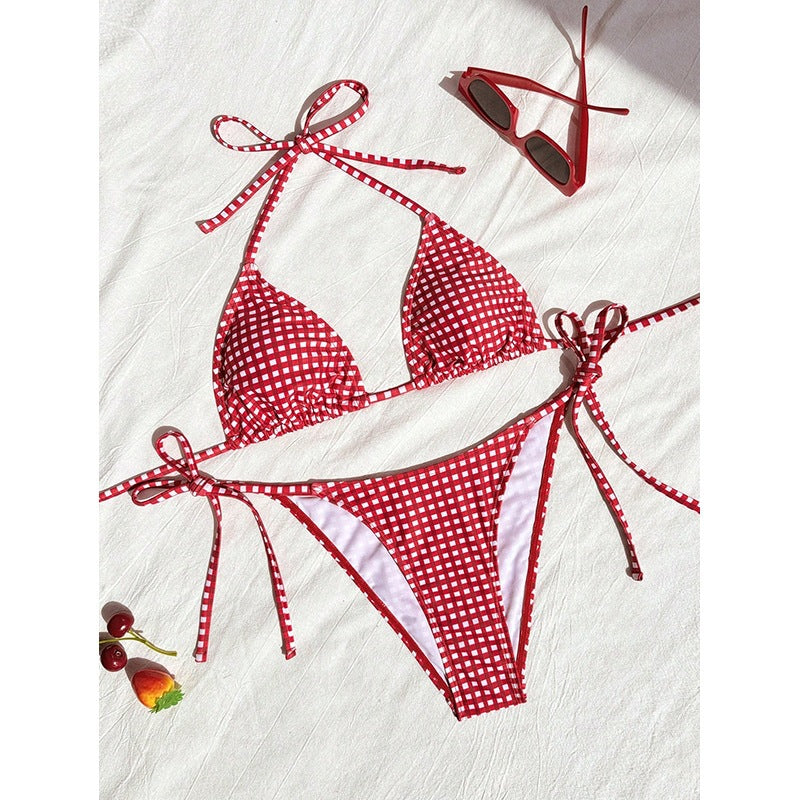 Damen Triangel-Bikini mit trendigem Leopardenmuster EB