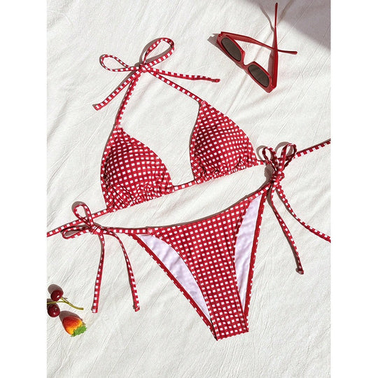 Damen Triangel-Bikini mit trendigem Leopardenmuster EB