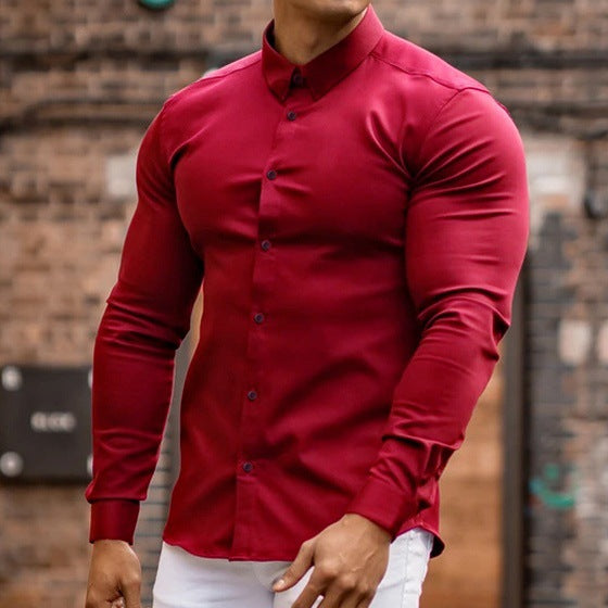 Herren Elegantes Hemd mit körpernahem Schnitt EB