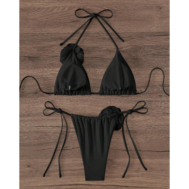 Damen Bikini-Set mit blumigen Akzenten EB