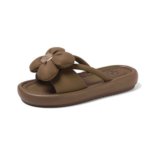 Damen Sandalen mit floralem Design und bequemer Sohle EB
