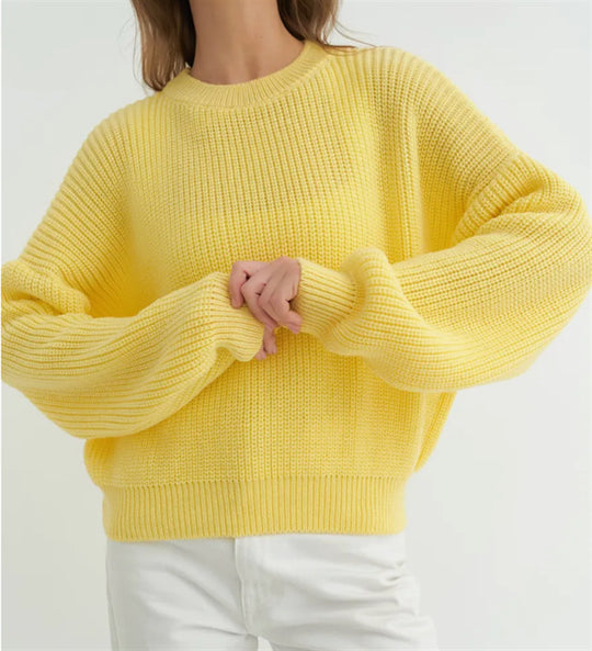 Damen lässiger Strickpullover EB