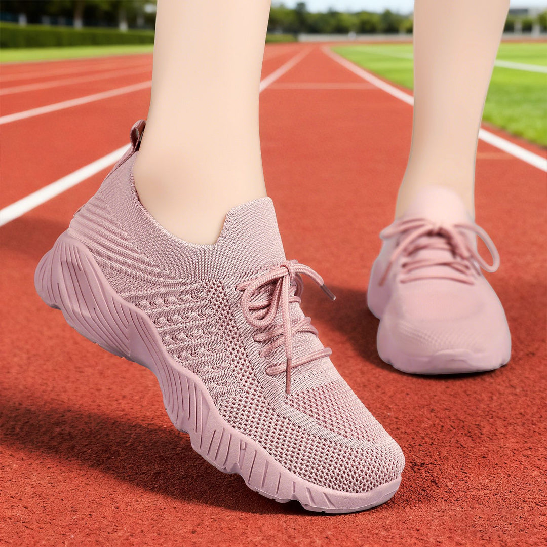 Damen nan gestrickter Slip-On Sneaker mit sockenähnlichem Schaft und dämpfender Profillaufsohle EB