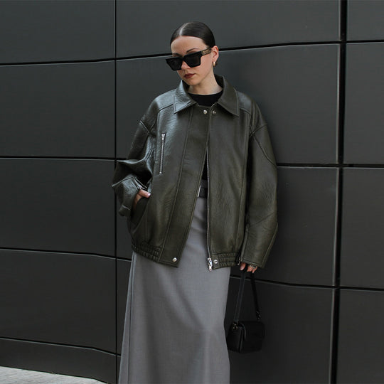 Damen jacke mit lässigem Oversized-Schnitt EB