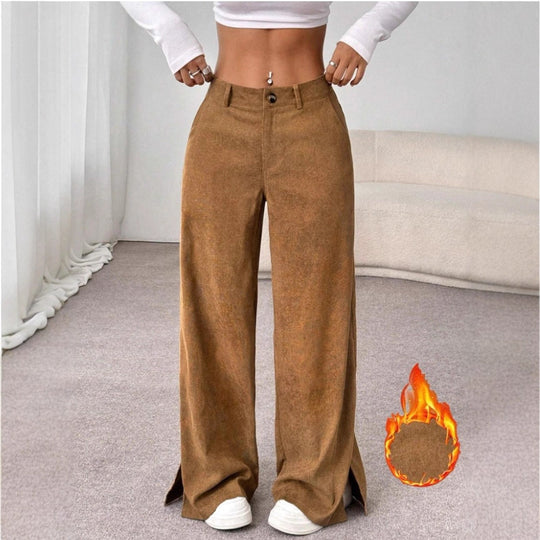 Damen Weite High-Waist Hose EB