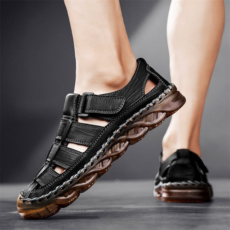 Damen Bequeme Lederfreizeitschuhe mit verstellbarem Klettverschluss EB