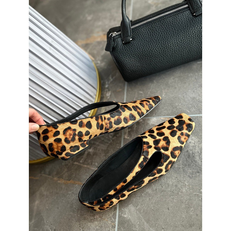 Damen Ballerinas mit elegantem Tiermuster und geschmeidiger Innenpolsterung EB