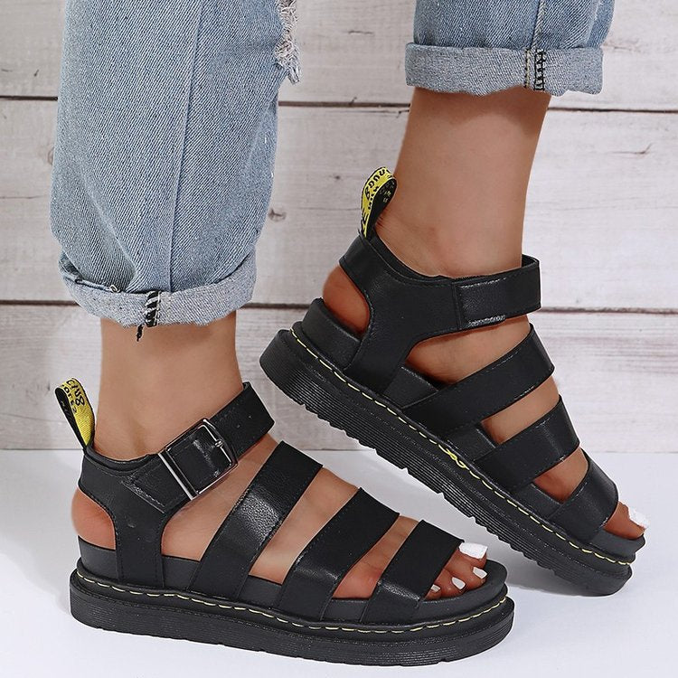 Damen Komfortable und trendige Riemchen-Sandalen EB