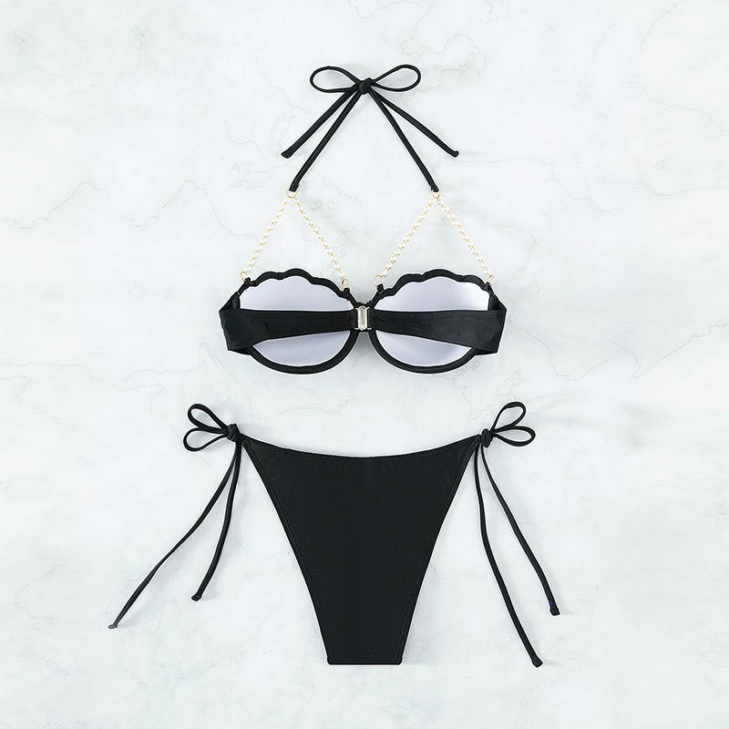 Damen Push-Up-Bikini mit Muschel-Design EB