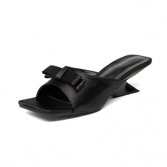 Damen elegante Slingback-Sandalen mit modischem Schleifendetail EB