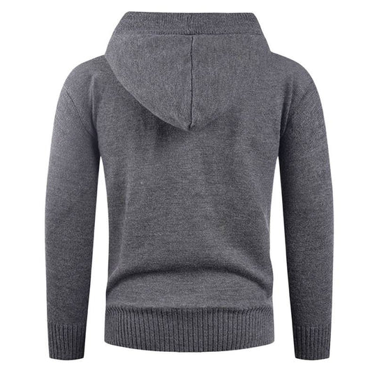 Herren modischer Kapuzenpullover mit Knopfdetail EB