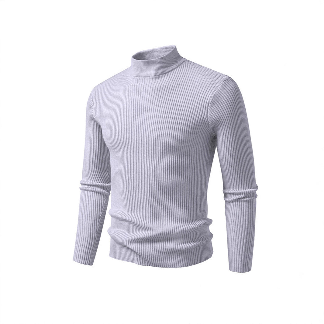 Herren Rollkragenpullover aus strukturiertem Strickmaterial EB