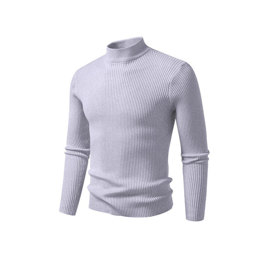 Herren Rollkragenpullover aus strukturiertem Strickmaterial EB