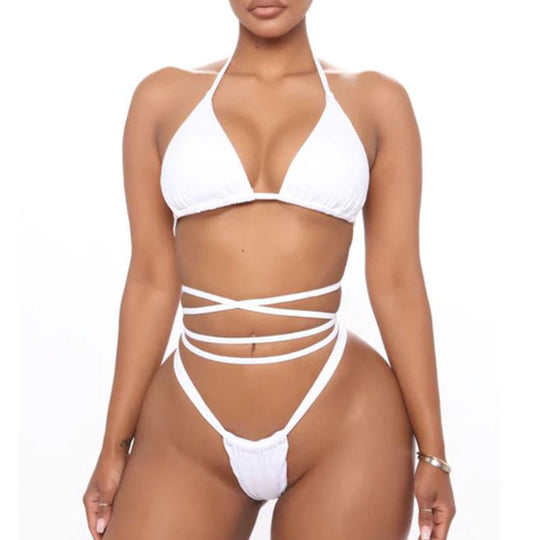 Damen Triangel-Bikini-Set mit raffinierten Schnürdetails EB