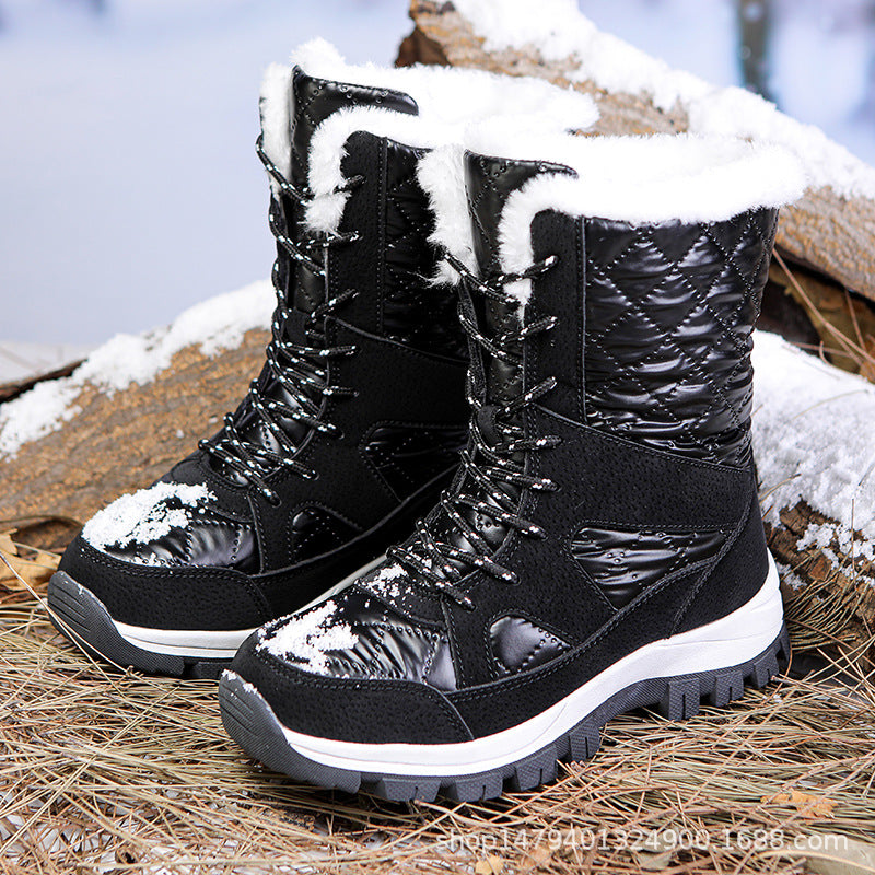 Damen Thermisch isolierte Winterstiefel mit rutschfester Profilsohle und kuscheligem Innenfutter EB