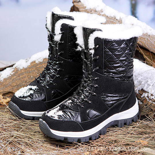 Damen Thermisch isolierte Winterstiefel mit rutschfester Profilsohle und kuscheligem Innenfutter EB