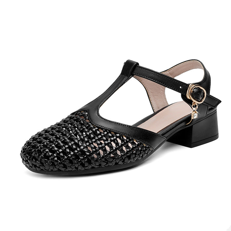 Damen Slingpumps mit eleganter Netzstruktur und modischem Riemen EB