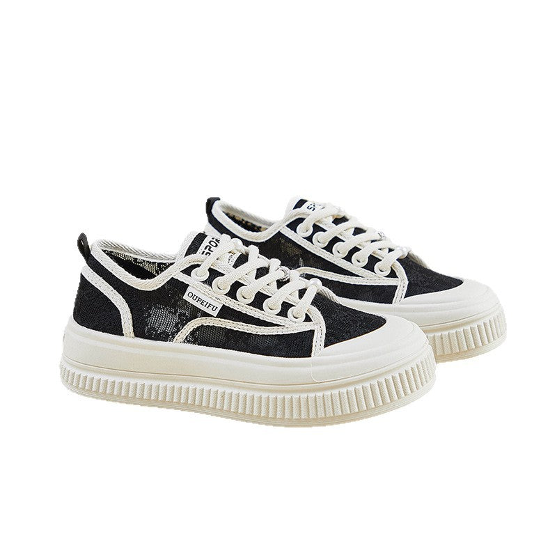 Damen Modische Sneaker mit atmungsaktiver Mesh-Oberfläche und rutschfester Sohle EB