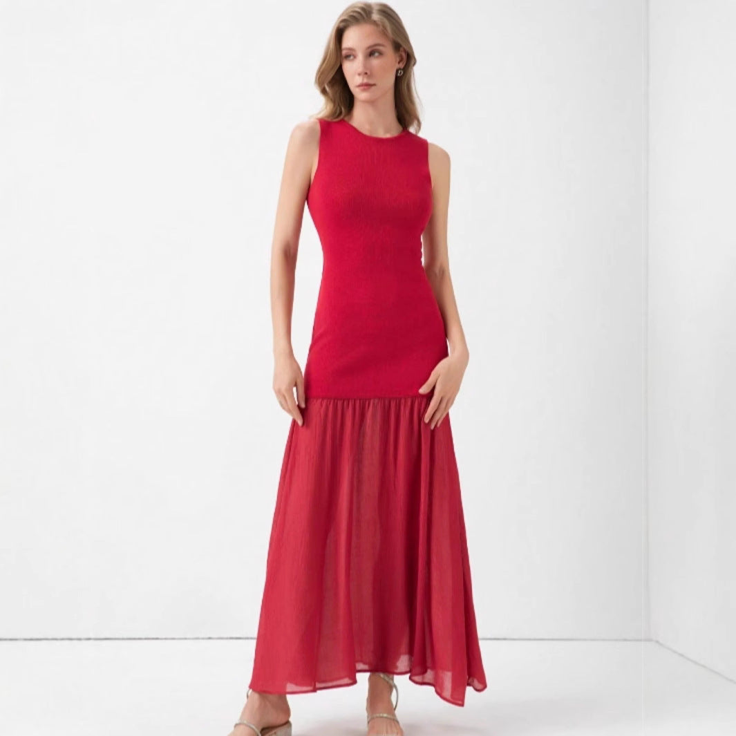 Damen Plissiertes Maxikleid mit eleganter Silhouette und hochwertiger Verarbeitung EB