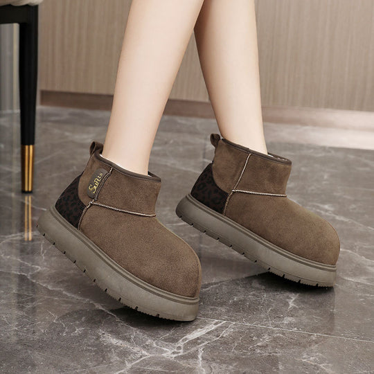 Damen warme und kuschelige Winterstiefeletten EB