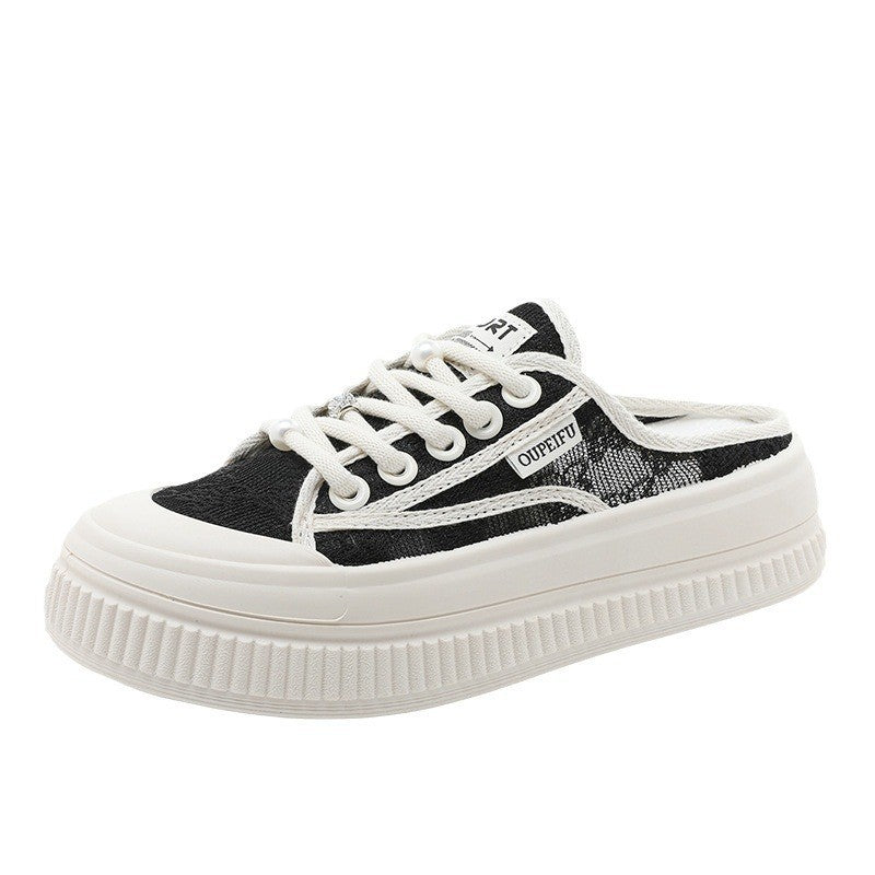 Damen komfortable Slip-On Sneakers mit atmungsaktiver Netzstruktur und dämpfendem Sohlenprofil EB
