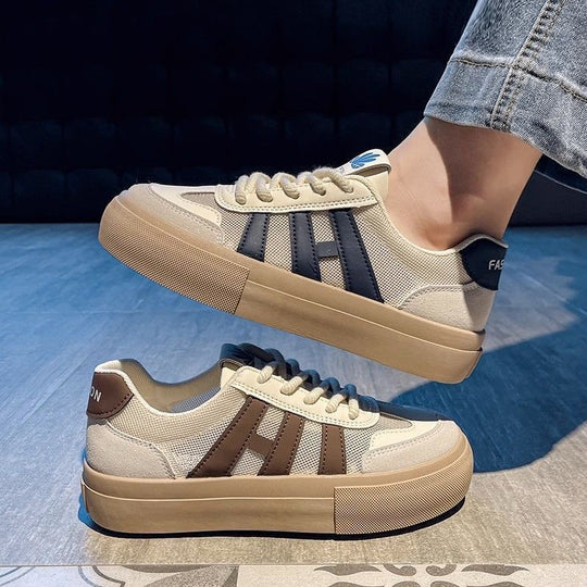Damen modische Sneakers mit atmungsaktiven Mesh-Einsätzen EB