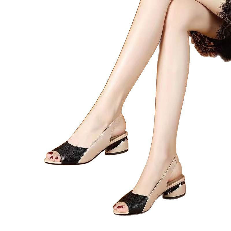 Damen Slingback Sandalen mit funktionalem Blockabsatz EB