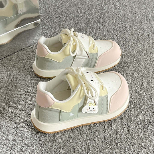 Damen Sportliche Sneakers mit niedlichen Tiermotiven und komfortabler Sohle EB