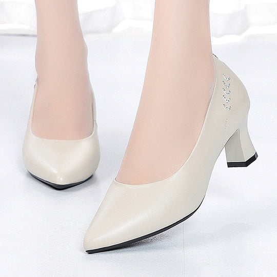Damen Elegante Pumps mit funkelndem Strassbesatz und komfortablem Blockabsatz EB