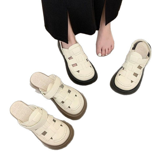 Damen Komfortable Plateausandalen mit modischen Riemen EB