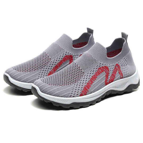 Damen Atmungsaktive Sneaker mit elastischem Einstieg und rutschfester Sohle EB