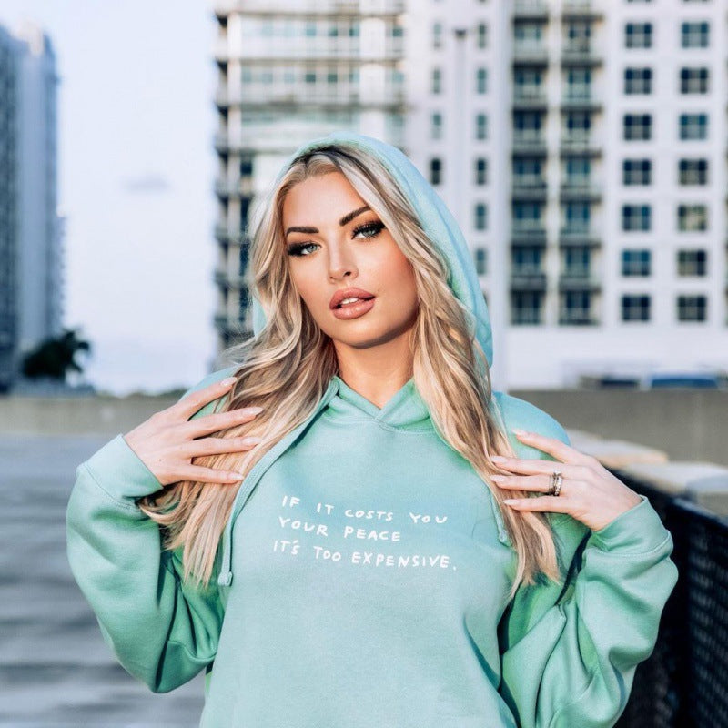 Damen Kapuzensweater mit inspirierendem Spruch und bequemer Passform EB