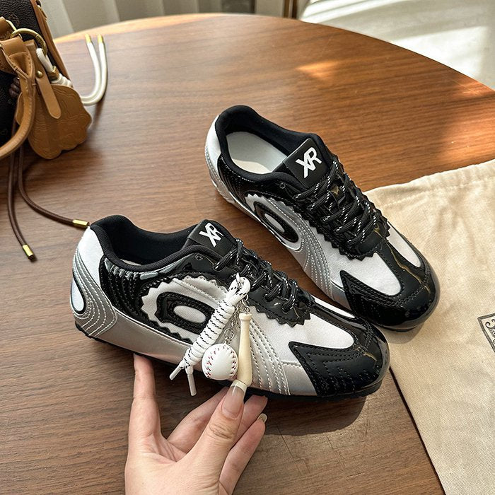 Damen modische Sport-Sneaker mit atmungsaktiver Obermaterialstruktur und stoßdämpfender Sohle EB