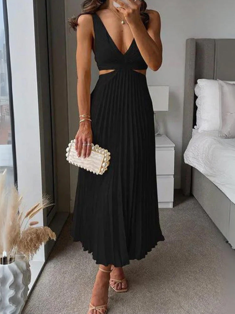 Damen Elegant gefaltetes Abendkleid EB