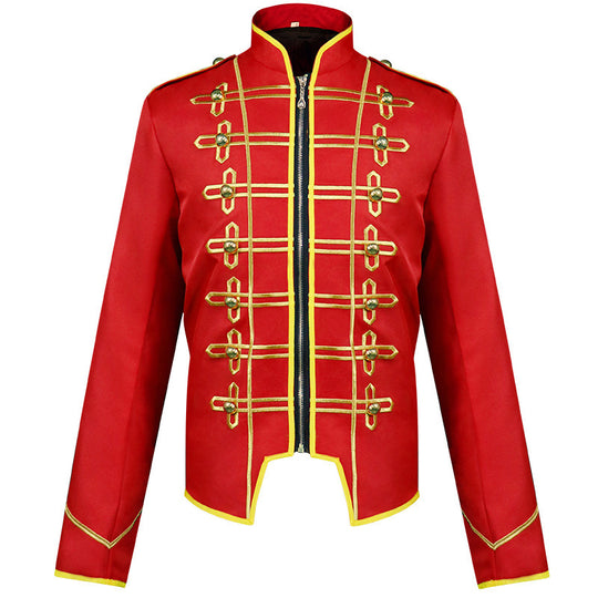 Herren nan militärische Paradejacke mit Zierkordeln und Stehkragen Eb