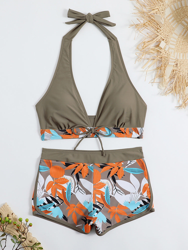 Damen Sportliches Bikini-Set mit verdecktem Bauch EB