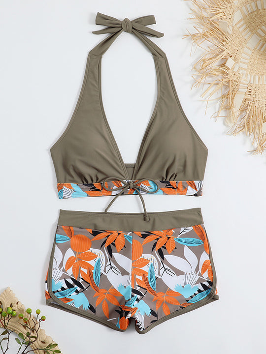 Damen Sportliches Bikini-Set mit verdecktem Bauch EB