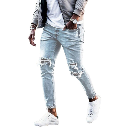 Herren Ripped Jeans im modernen Used-Look mit lässigem Schnitt EB