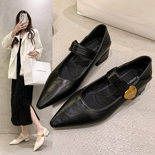 Damen elegante Pumps mit verstellbarem Riemen und edlem Design EB