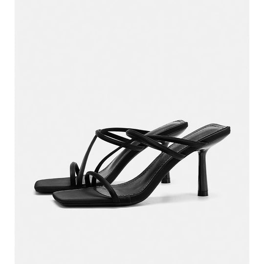 Damen elegante High Heel Sandalen mit filigranen Riemchen EB
