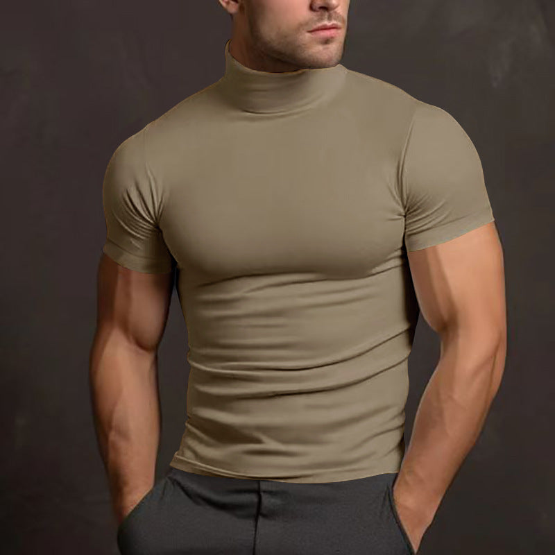 Herren Langarm-Turtleneck-Shirt aus atmungsaktivem Stretchmaterial EB