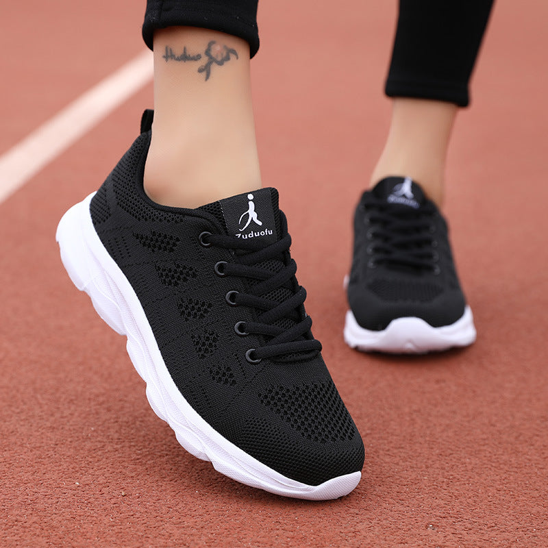 Damen Sportliche Lauf-Sneaker mit atmungsaktiver Mesh-Oberfläche EB