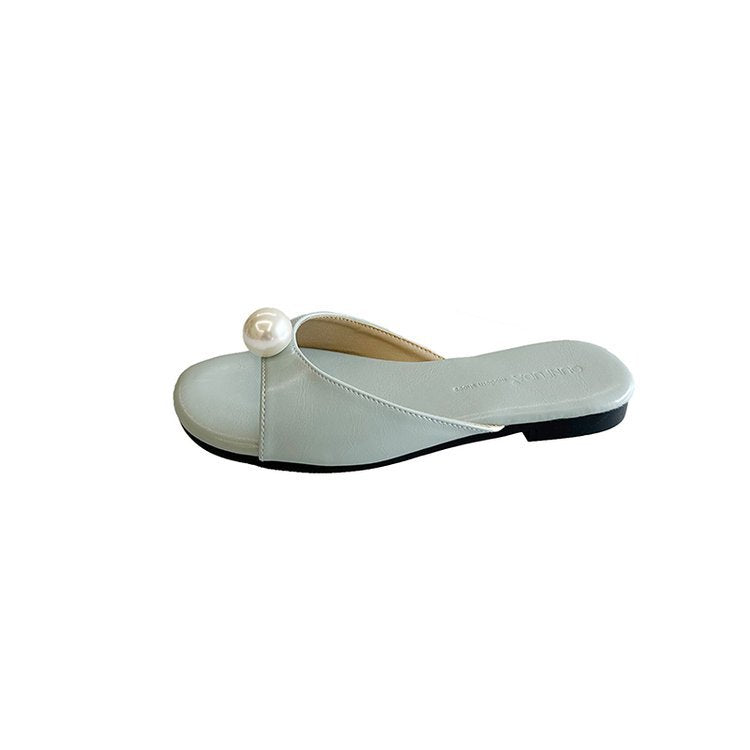 Damen elegante Mules mit Perlenakzent EB
