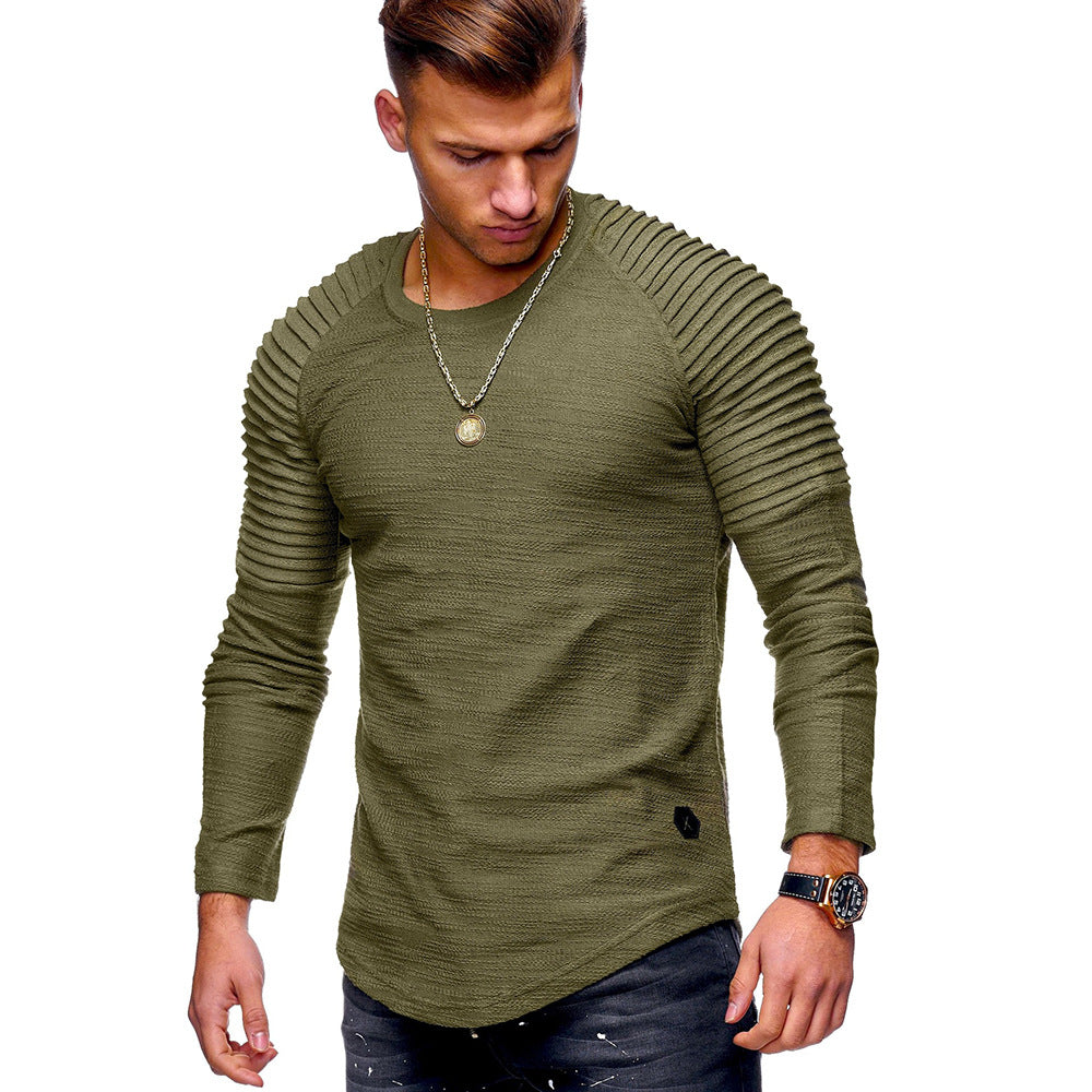 Herren Langarmshirt mit strukturierter Oberfläche und Raglanärmeln EB