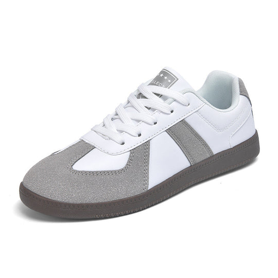 Unisex nan urbaner Tennis-Sneaker mit Veloursleder-Overlays gepolstertem Fersenkragen und vulkanisierter Gummisohle EB