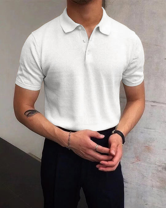 Herren Polo-Shirt aus atmungsaktiver Baumwolle mit elegantem Kragen EB