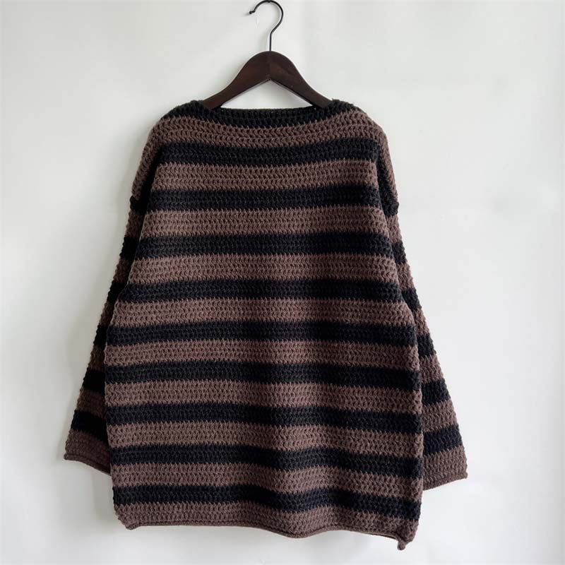 EB | Gestreifter Strickpullover Mit Sanften Farben