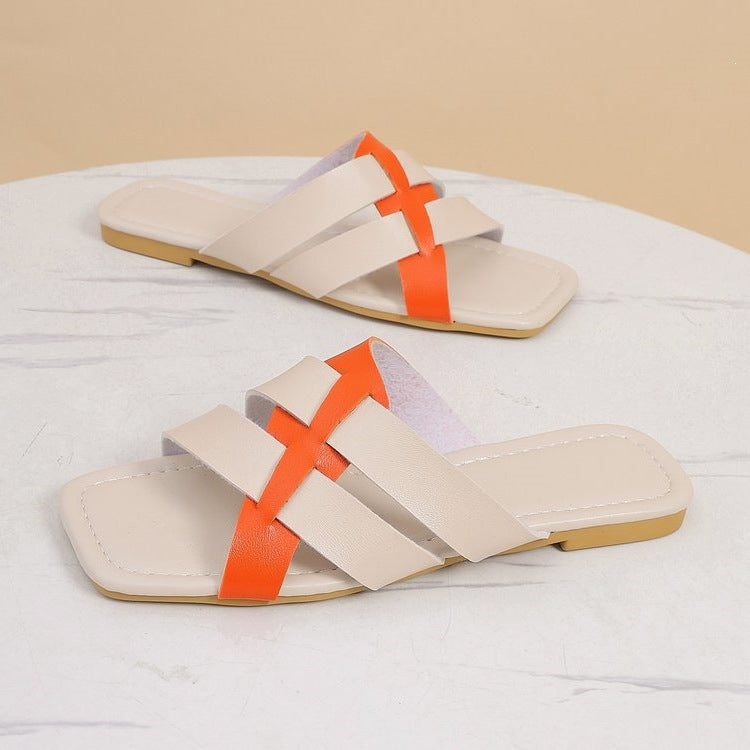 Damen modische Kreuzsandalen mit komfortabler Sohle EB