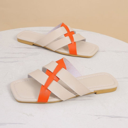 Damen modische Kreuzsandalen mit komfortabler Sohle EB
